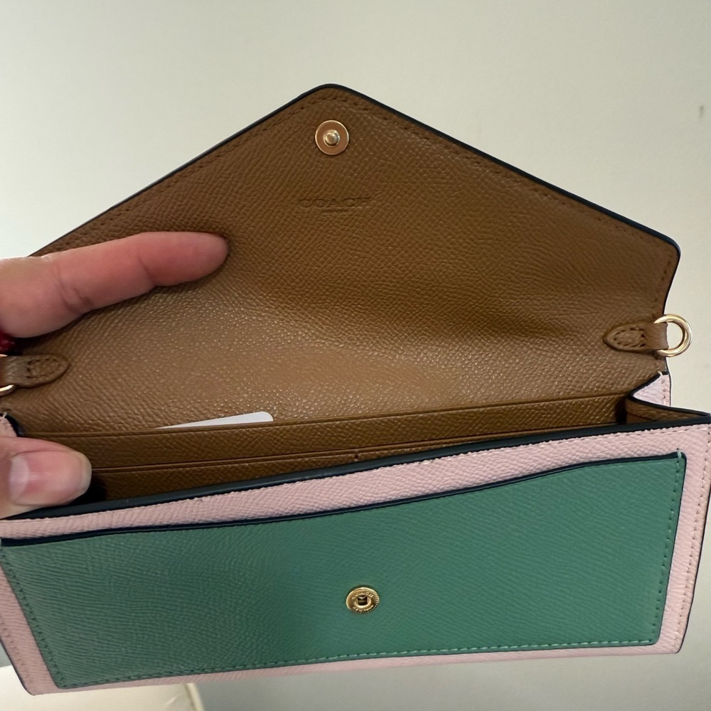 Coach Women's Tri-Color Wallet - Yellow, Green, Pink - Picture 4 of 8
